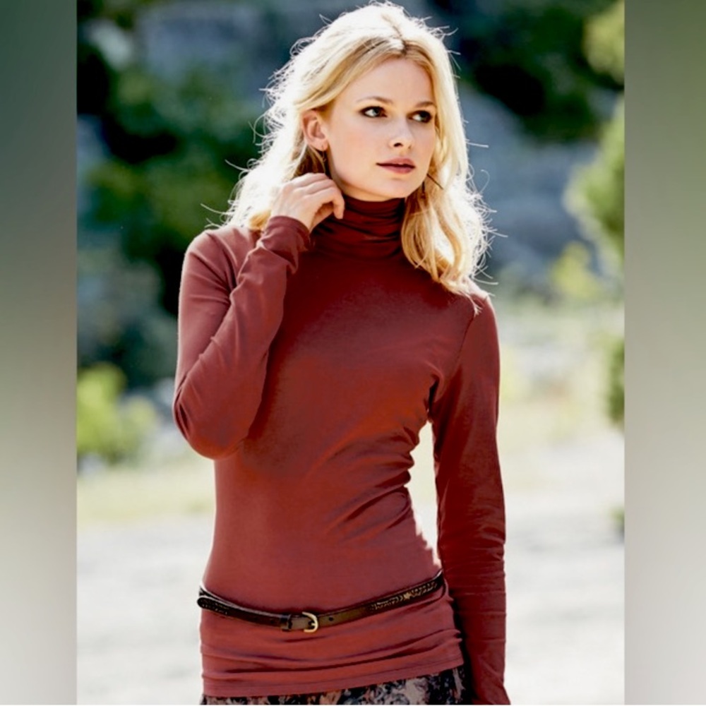 Peruvian Connection Extreme Pima Cotton Turtleneck, size Medium